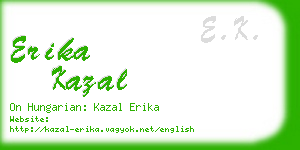 erika kazal business card